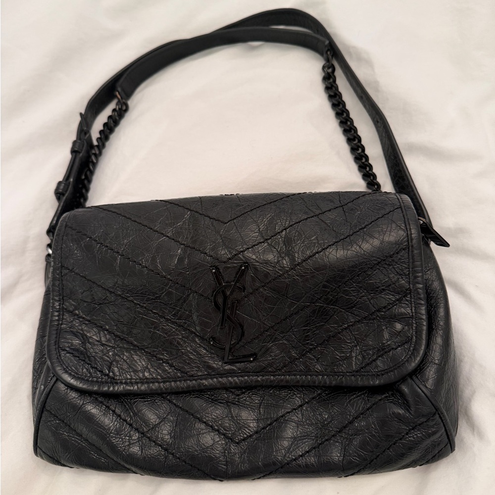 Saint Laurent Black Leather Niki Belt/Crossbody/Sling/ShoulderBag - Picture 5 of 12